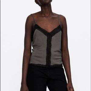 [ZARA]  BRAND NEW LINGERIE-STYLE LACE TOP
